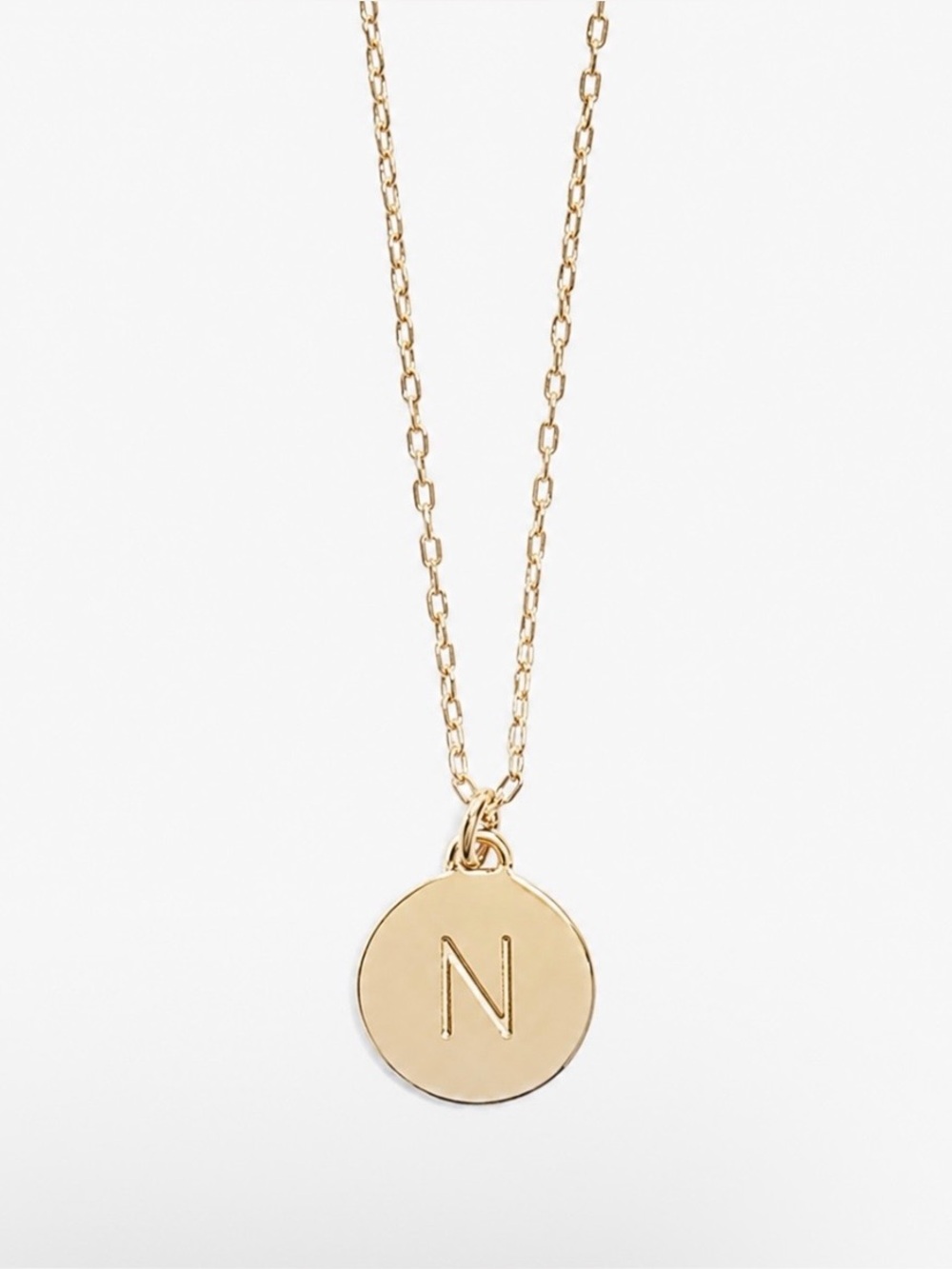 Kate Spade a mini pendant necklace letter N
